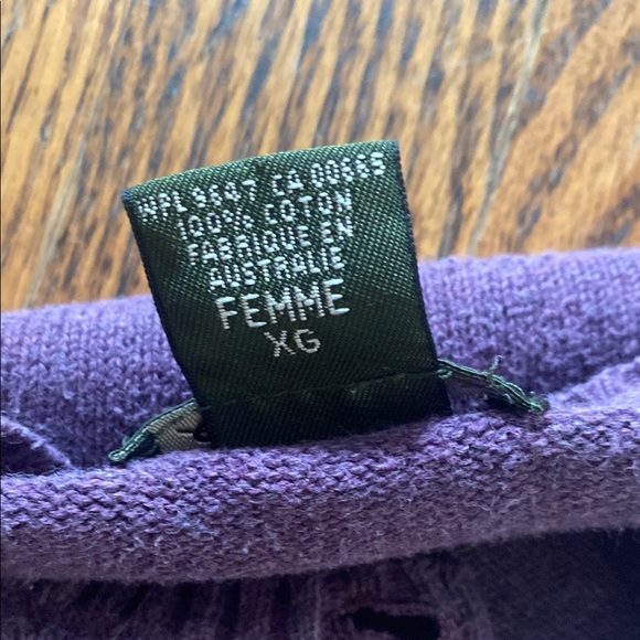 Eddie Bauer Purple Cardigan Sweater Soft Knit - Picture 3 of 4